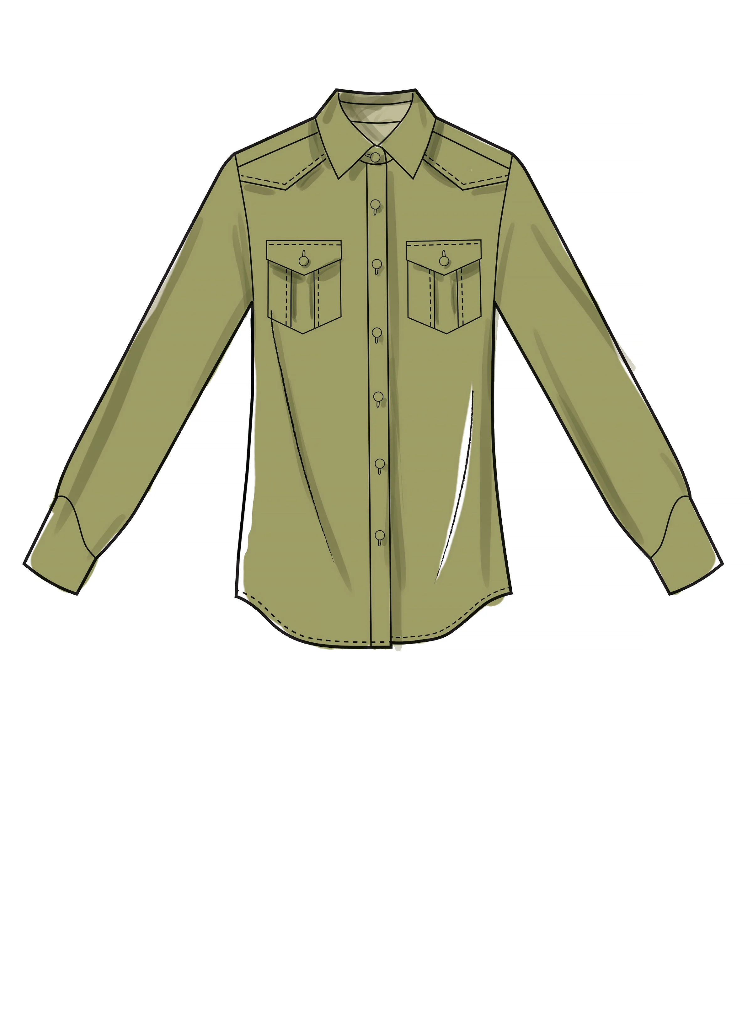 McCall's Pattern M7980 Misses' and Men's Shirts - Image 7