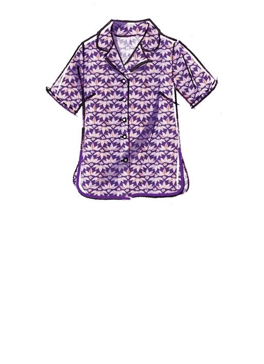 McCall's Pattern M8056 Misses' Robe, Belt, Tops, Shorts and Pants - Image 4