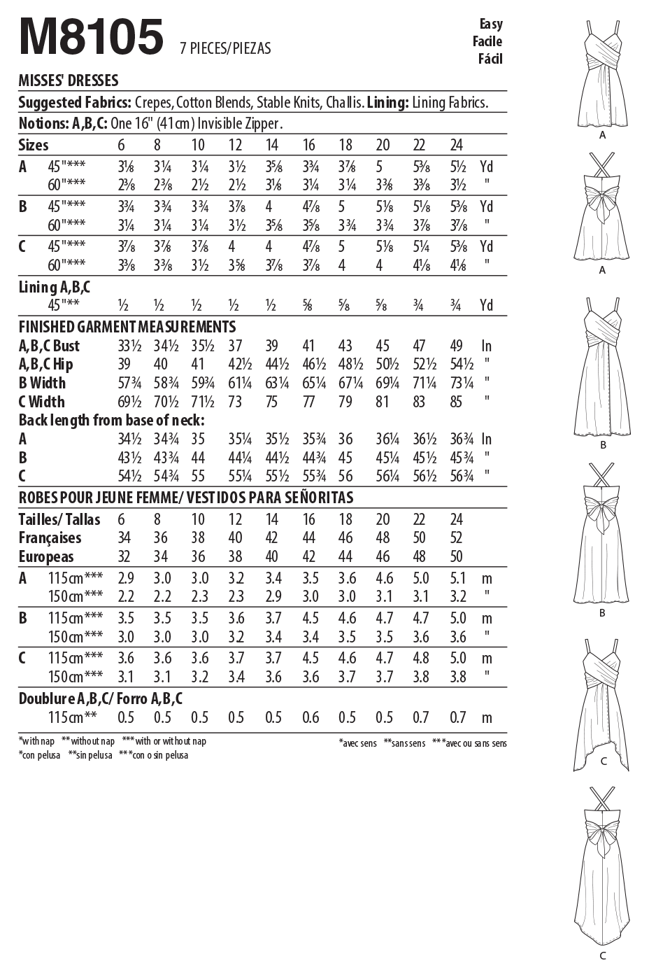 McCall's Pattern M8105 Misses' Dresses - Image 8