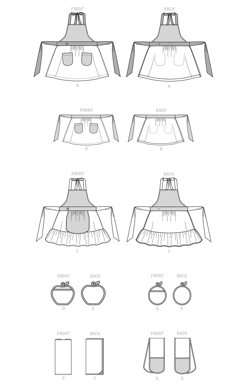 McCall's M8234 Child/Miss Apron Accessories - Image 2