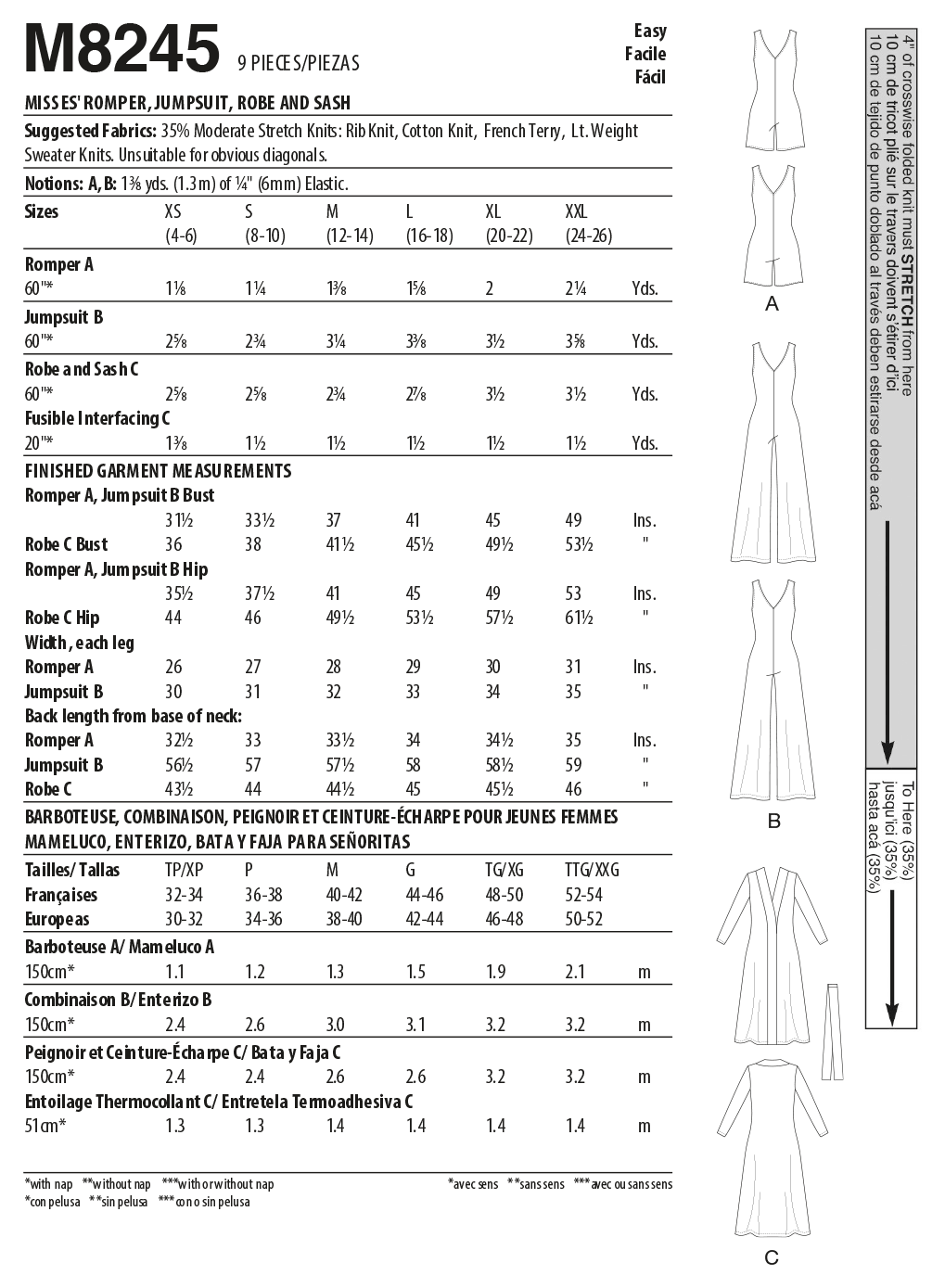 McCall's M8245 Miss Rmpr Jumpsuit Robe - Image 10