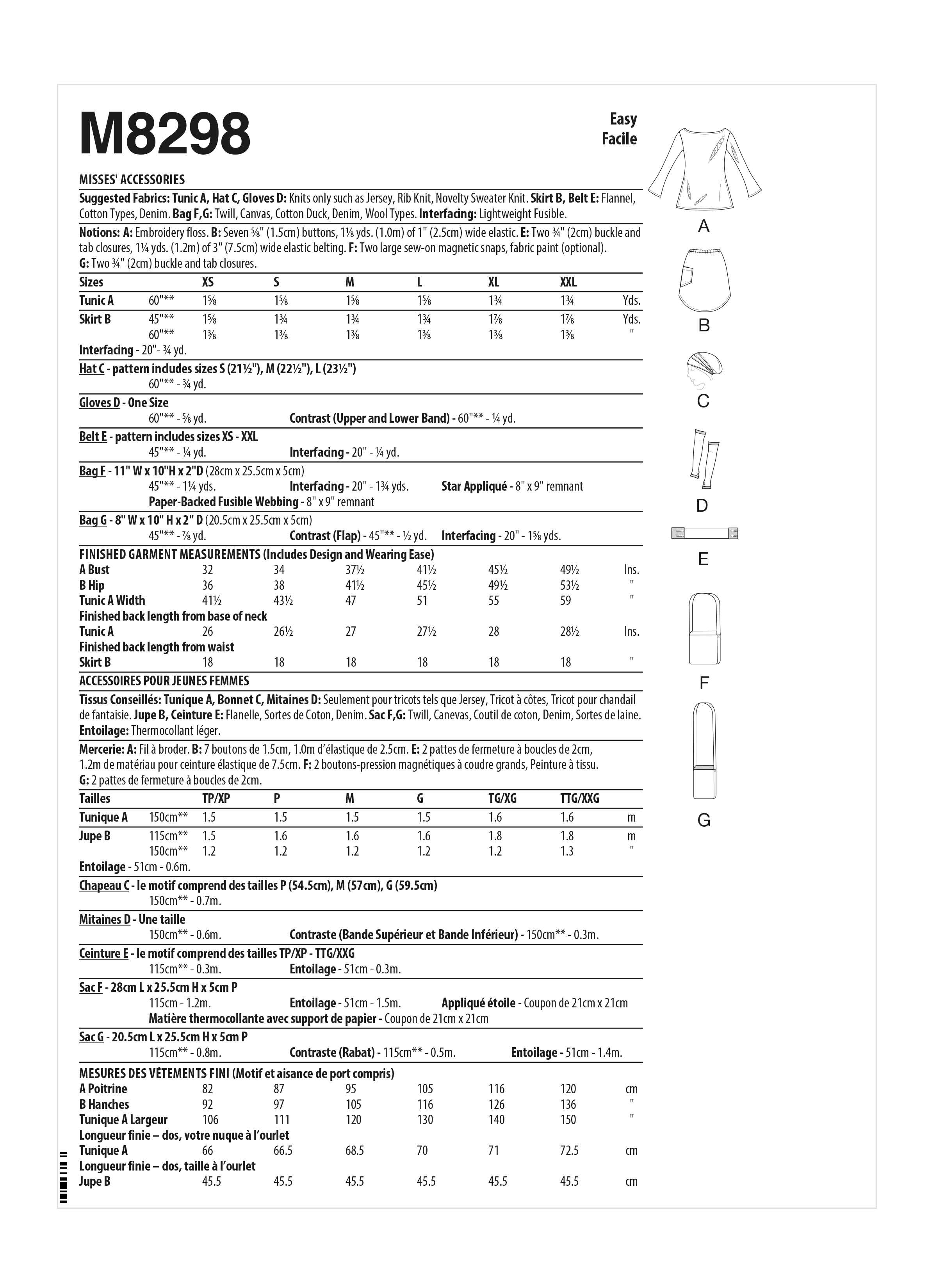 McCall's Pattern M8298 Misses' Accessories - Image 11