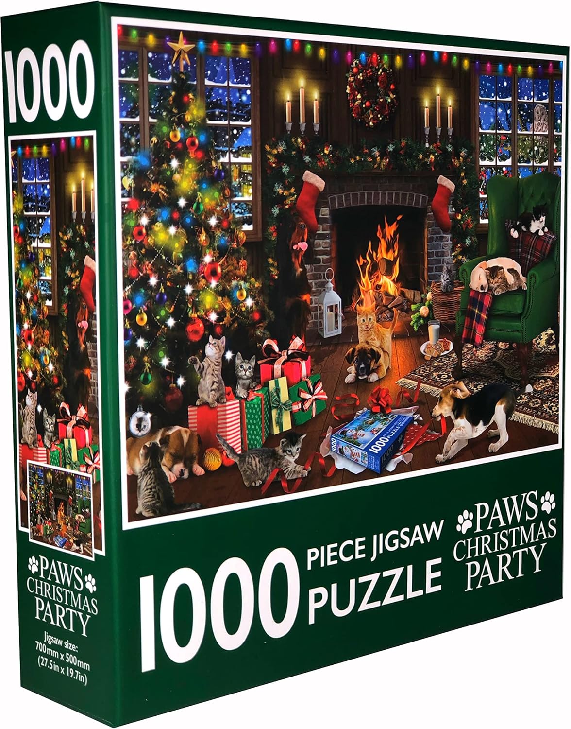 Paws Party Christmas Jigsaw Puzzle, 1000-Piece