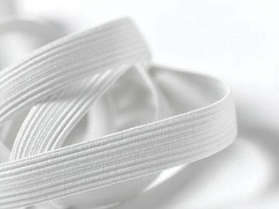 Polyester Braided Elastic, White- 6mm - Image 2