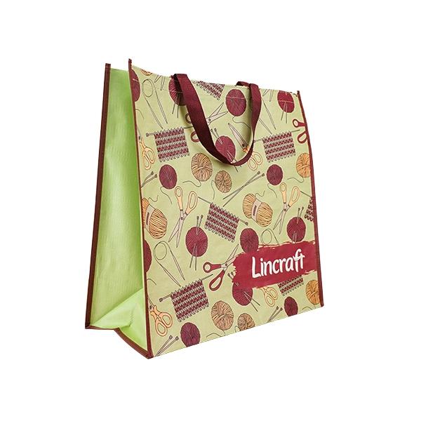 Lincraft Polypropylene Bag, Knitting Brown Handles - Image 2
