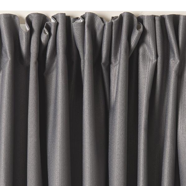 Regency Pencil Pleat Curtain, 205cm Drop - Grey