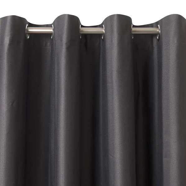 Regency Eyelet Curtain, 221cm Drop- Charcoal