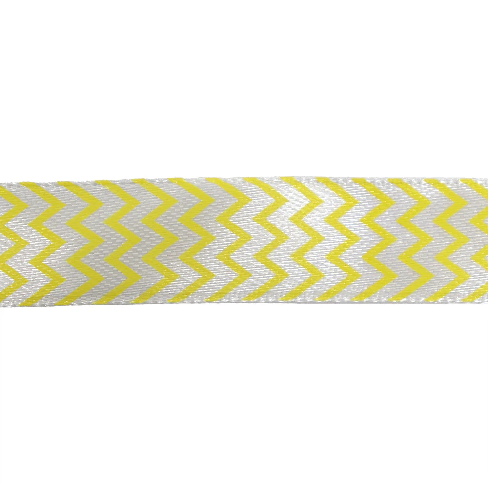 Sullivans Satin Ribbon, Chevron Yellow- 25mm - Image 3