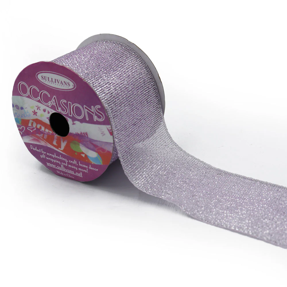 Sullivans Organza, Lilac Silver Metallic- 38mmx4m - Image 3
