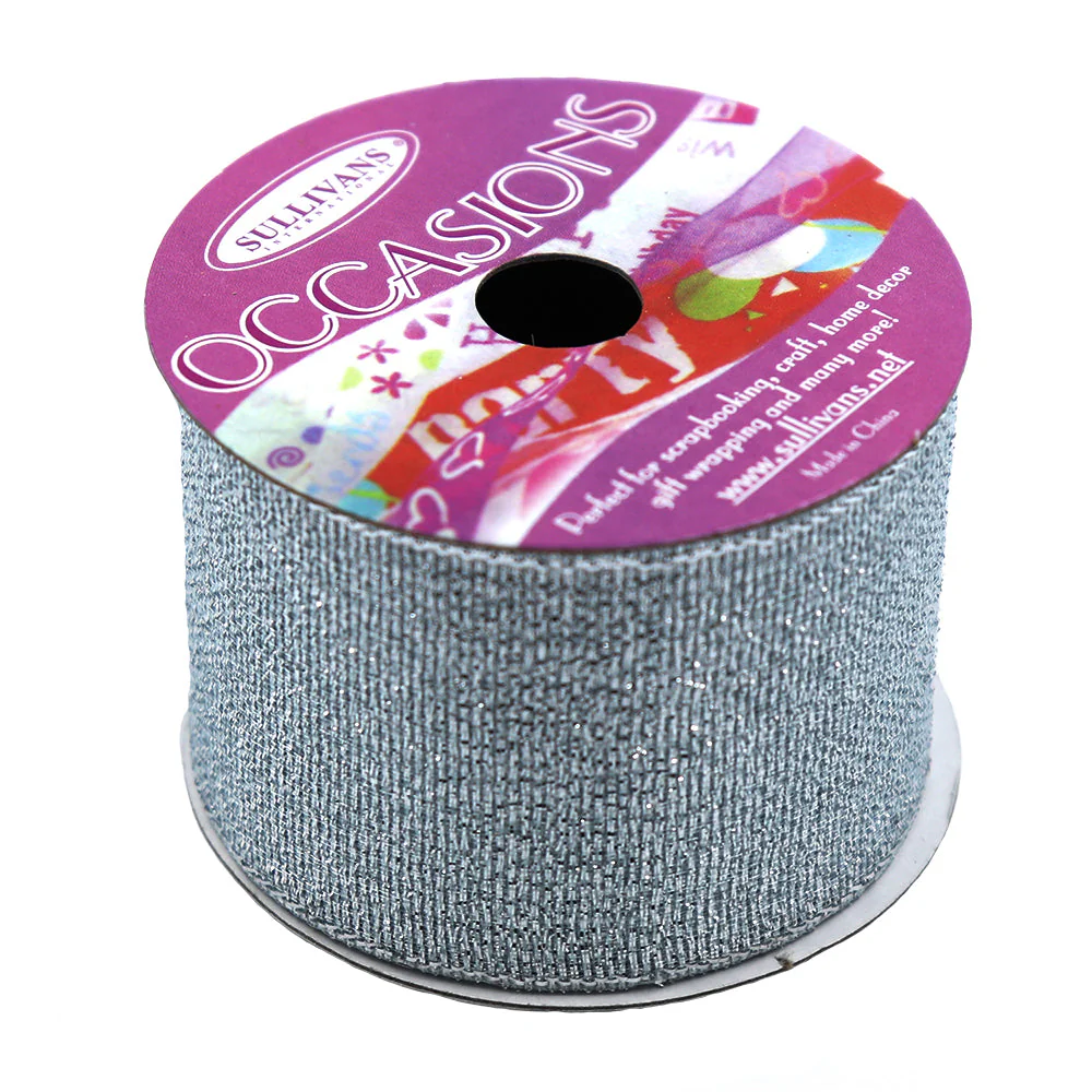 Sullivans Ribbon Organza with Satin Edge, White- 38mm