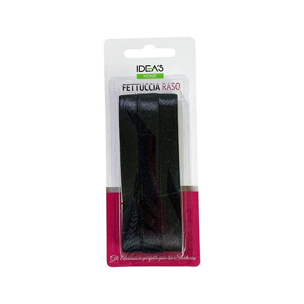 Idea's Home Satin Ribbon, Black- 12mm x 6m