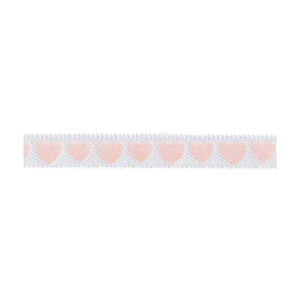 Sullivans Satin Ribbon, Hearts Light Pink- 6mm
