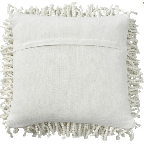 Mina Victory Shaggy Cushion, White- 50.8cmx50.8cm - Image 2
