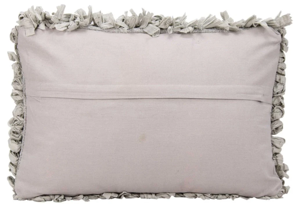 Mina Victory Shaggy Cushion, Silver- 50.8cmx50.8cm - Image 3