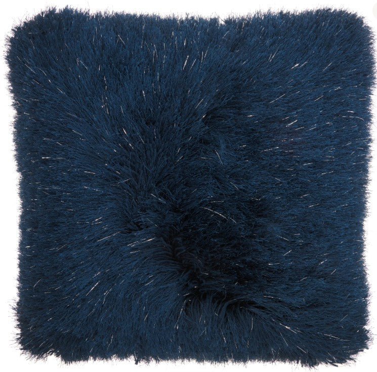 Mina Victory Shaggy Cushion, Navy- 50.8cmx50.8cm - Image 2