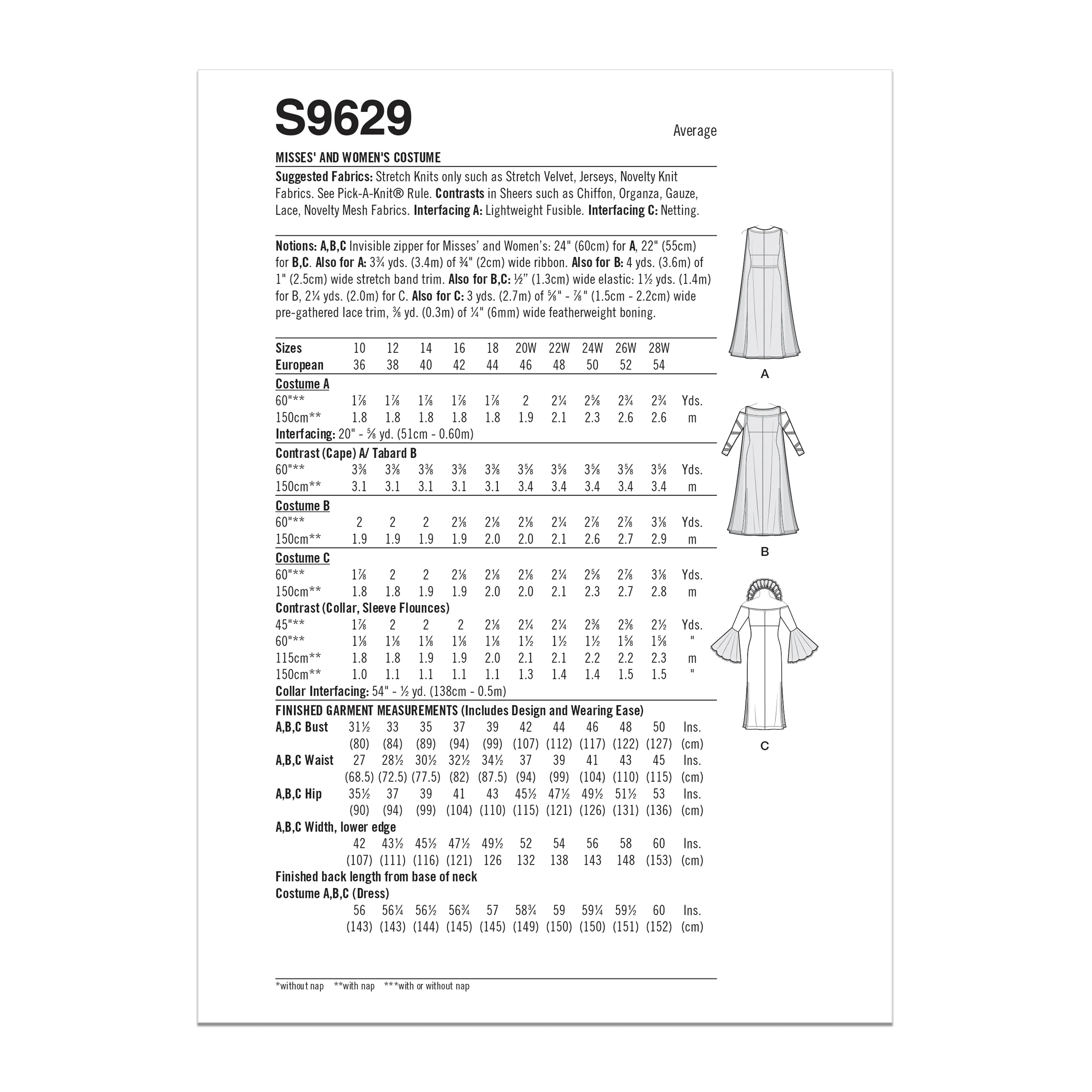 Simplicity Pattern S9629A Miss Women's Costumes - Image 8