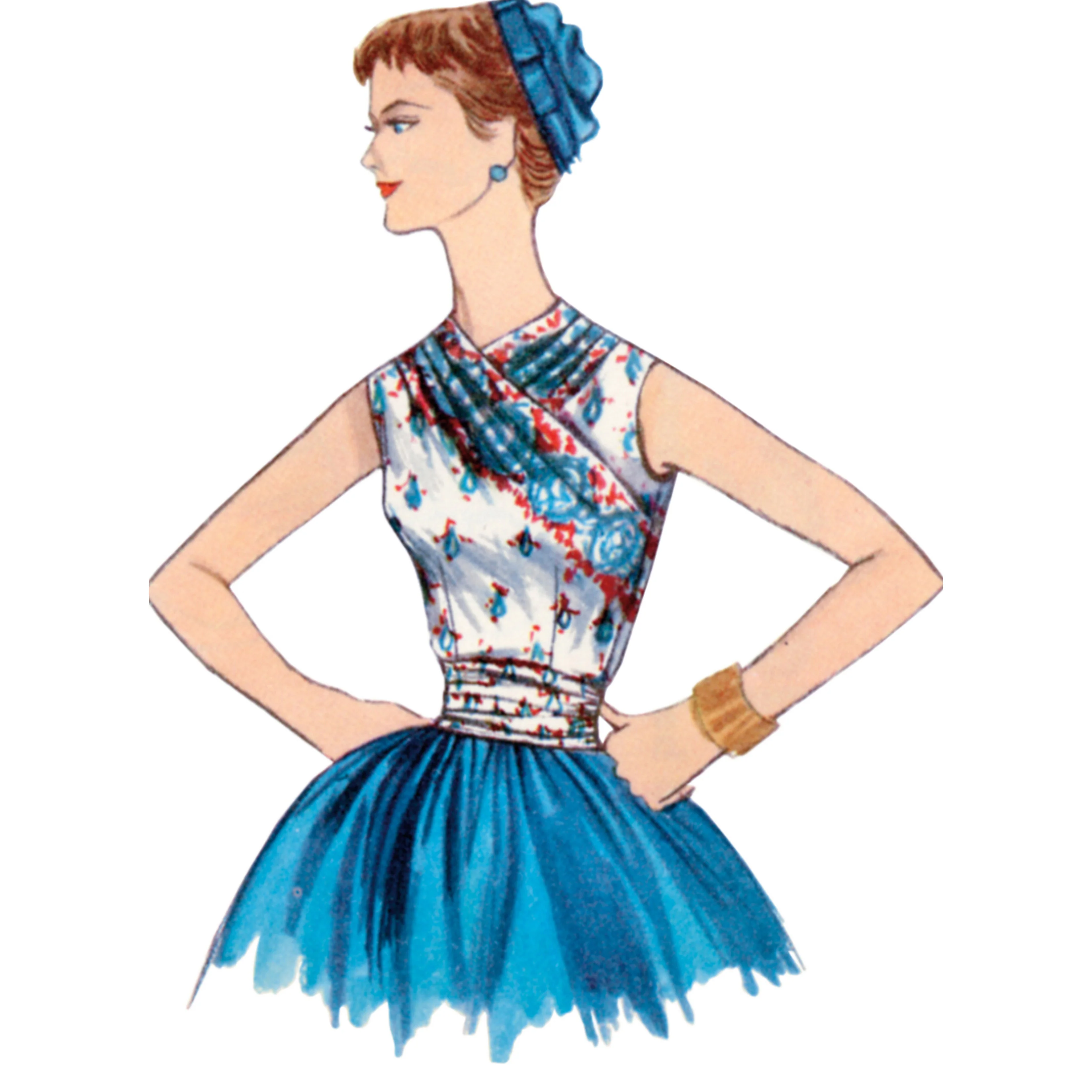 Simplicity Pattern S9634h Misses' Vintage Blouses and Cummerbund - Image 4