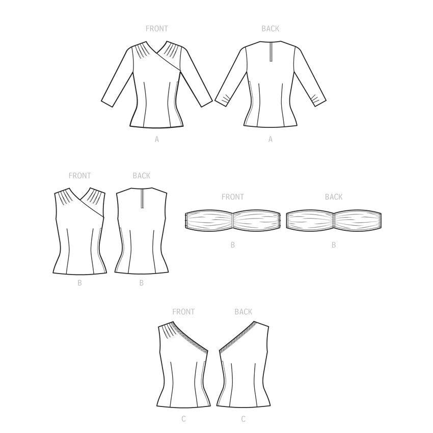 Simplicity Pattern S9634h Misses' Vintage Blouses and Cummerbund - Image 5