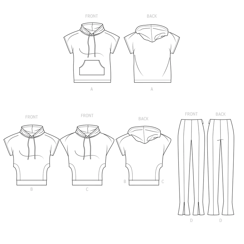 Simplicity Pattern S9637 Women's Hoods & Leggings - Image 6