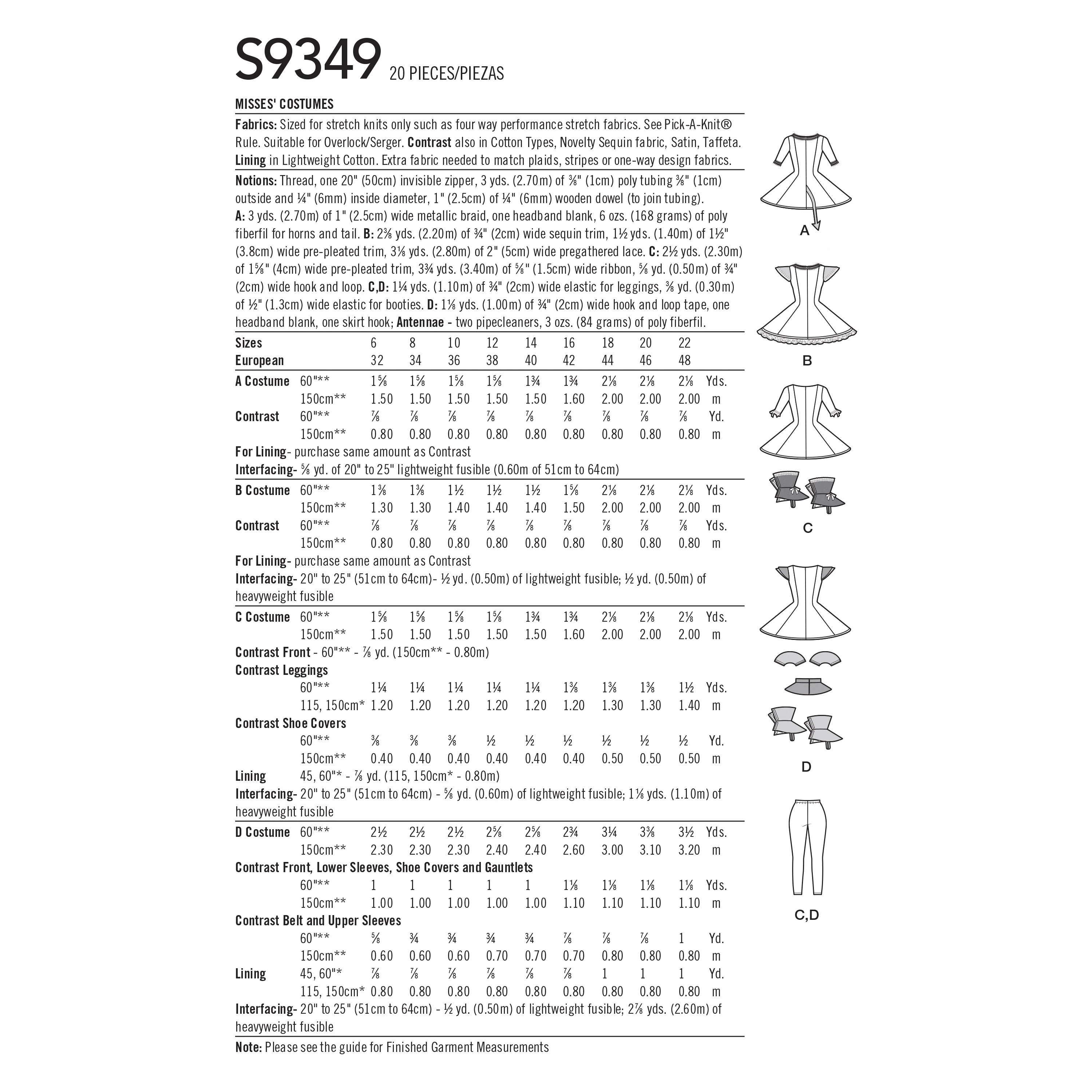 Simplicity Pattern 9349 Misses' Costumes - Image 14