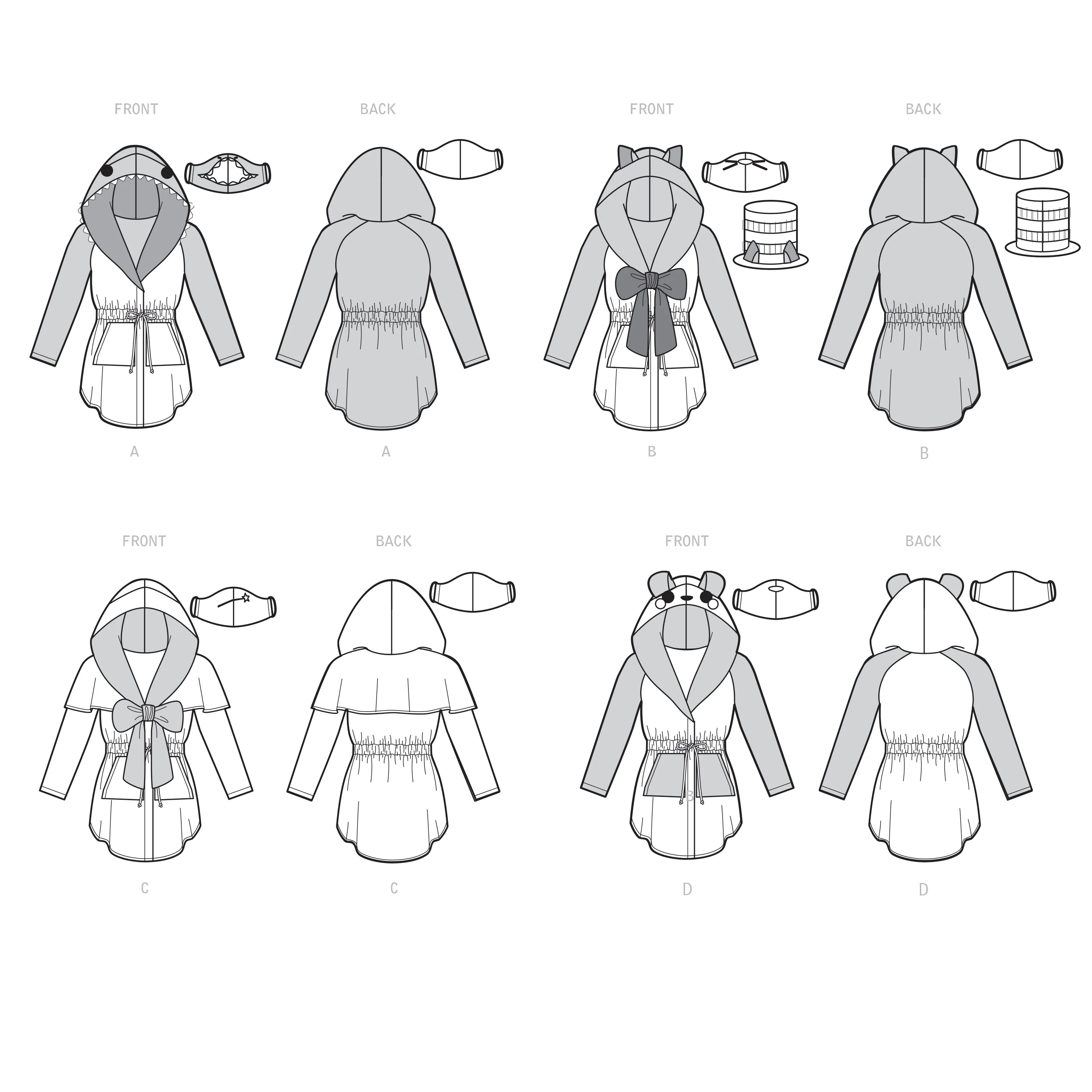 Simplicity Pattern 9354 Miss Jacket With Masks & Hat - Image 14