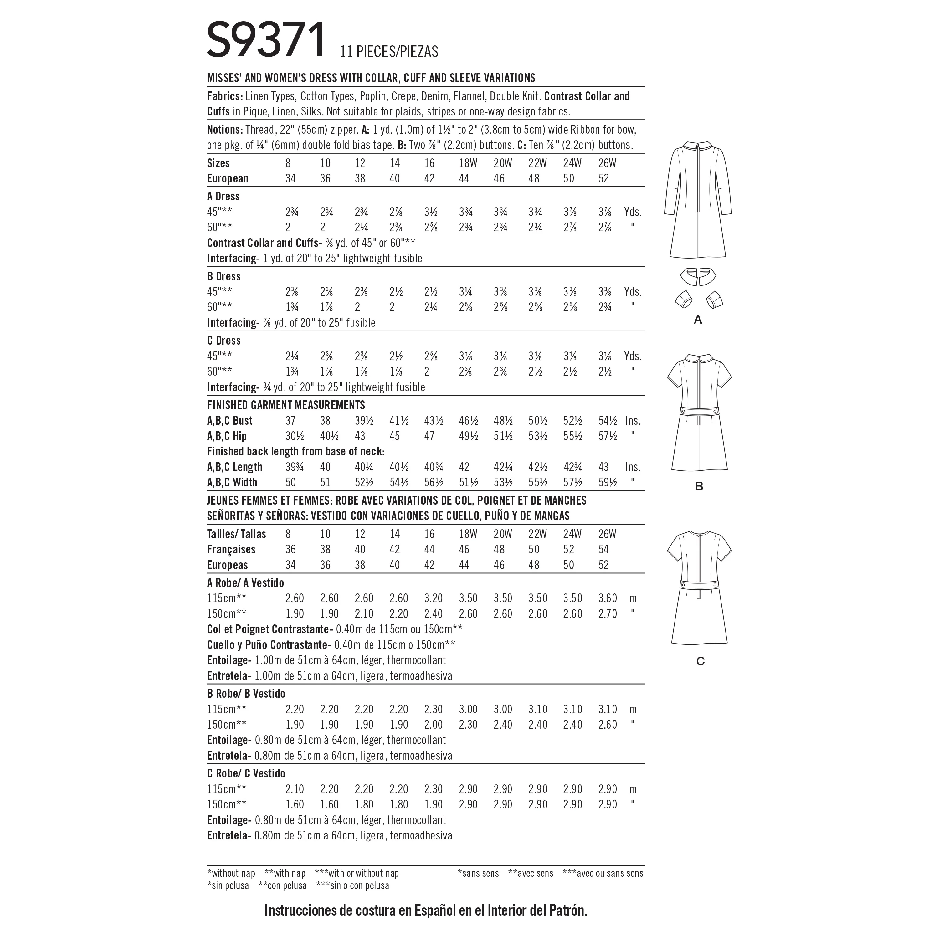 Simplicity Pattern 9371 Misses & Women's Dress - Image 9