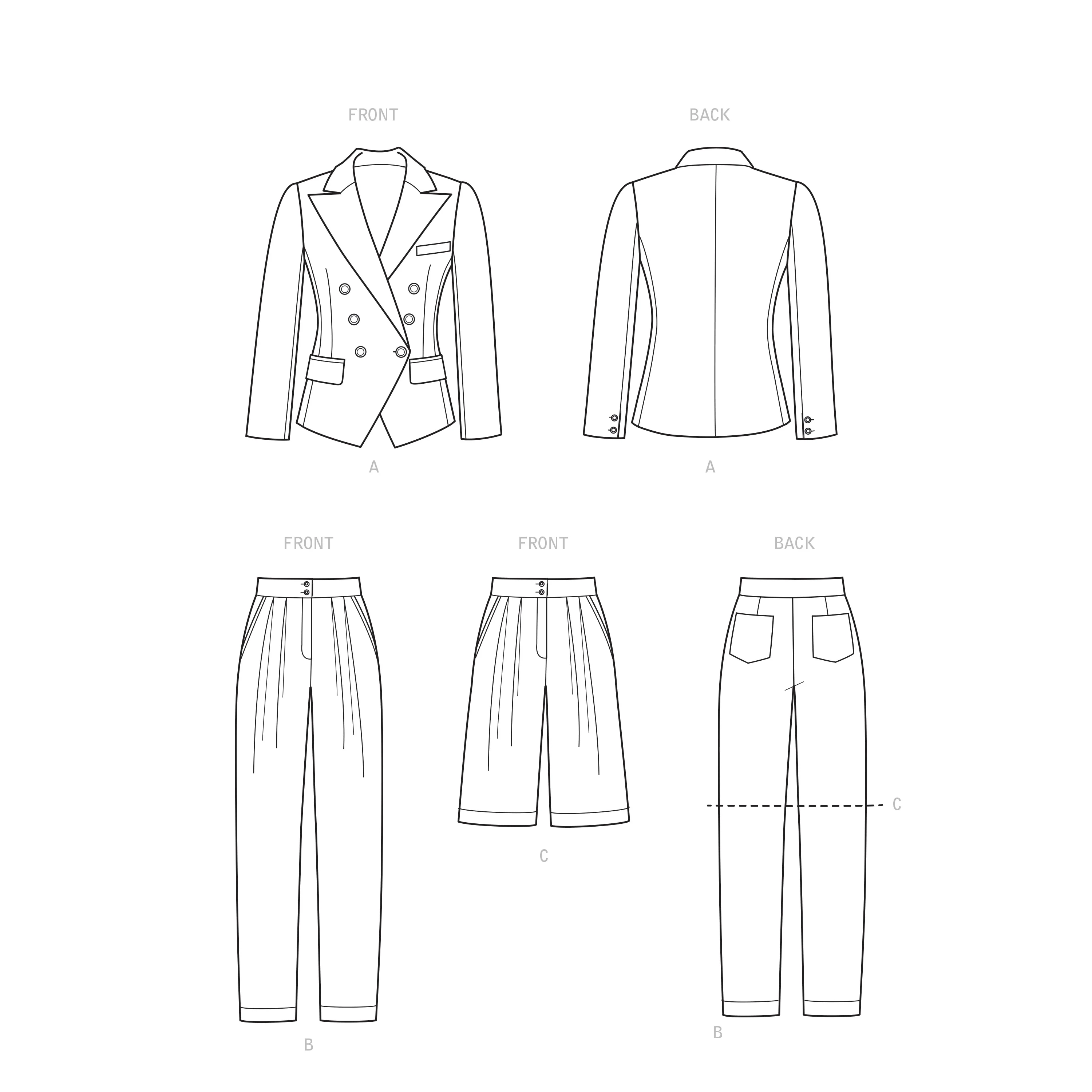 Simplicity Pattern 9381 Miss/Plus Jacket & Bottom - Image 7