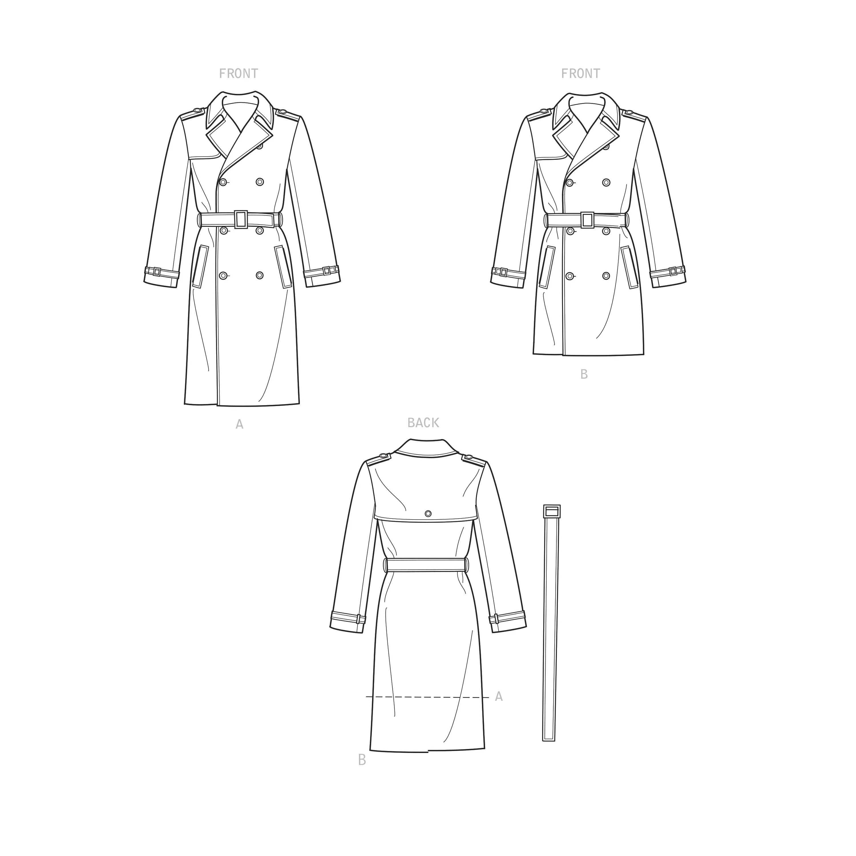 Simplicity Pattern 9389 Men's Trench Coat - Image 9