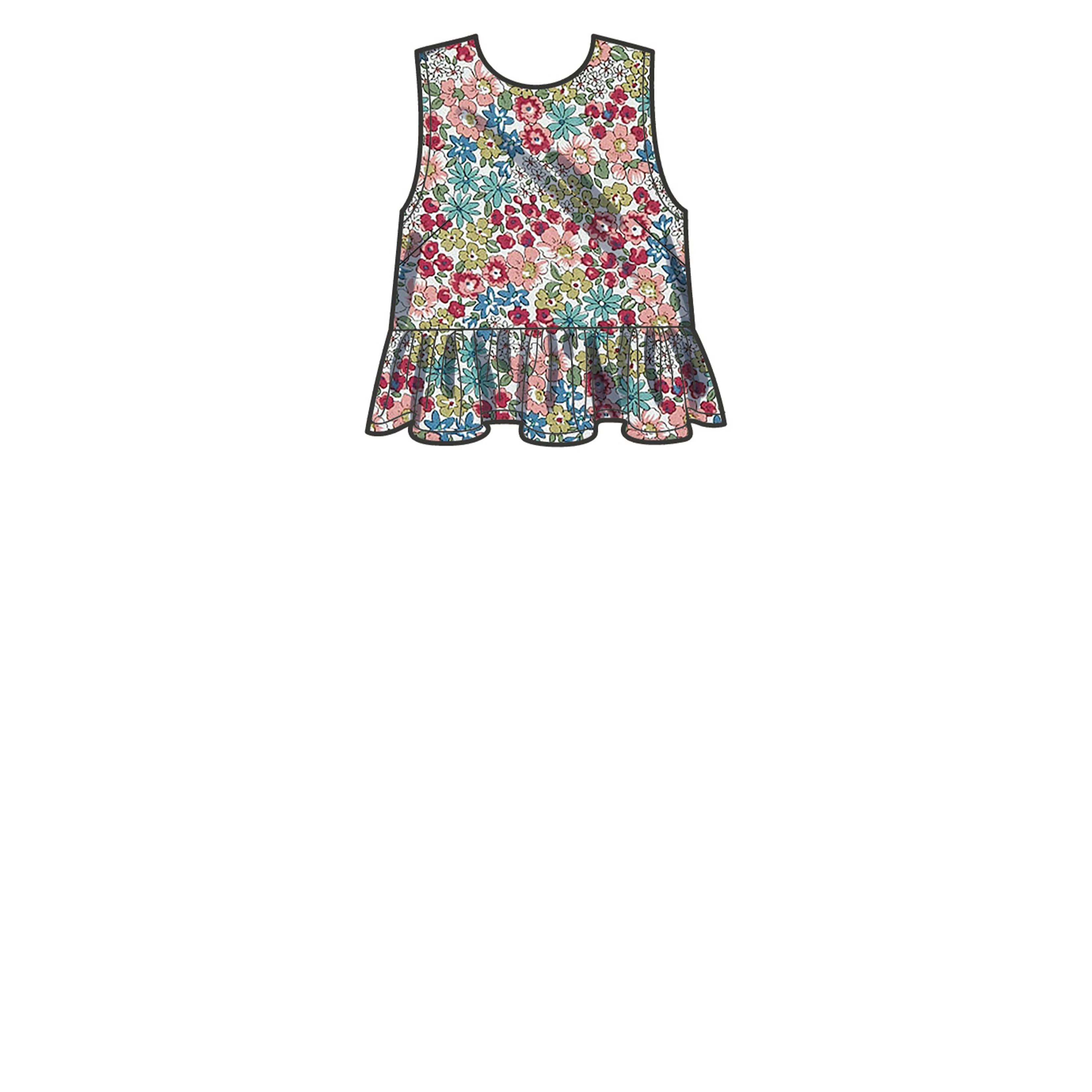 Simplicity Pattern SS9611 Misses' Tunic, Cropped Top, Pants and Shorts - Image 5