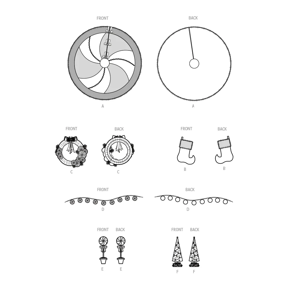 Simplicity Pattern S9668 Holiday Craft, Tree Skirt - Image 6