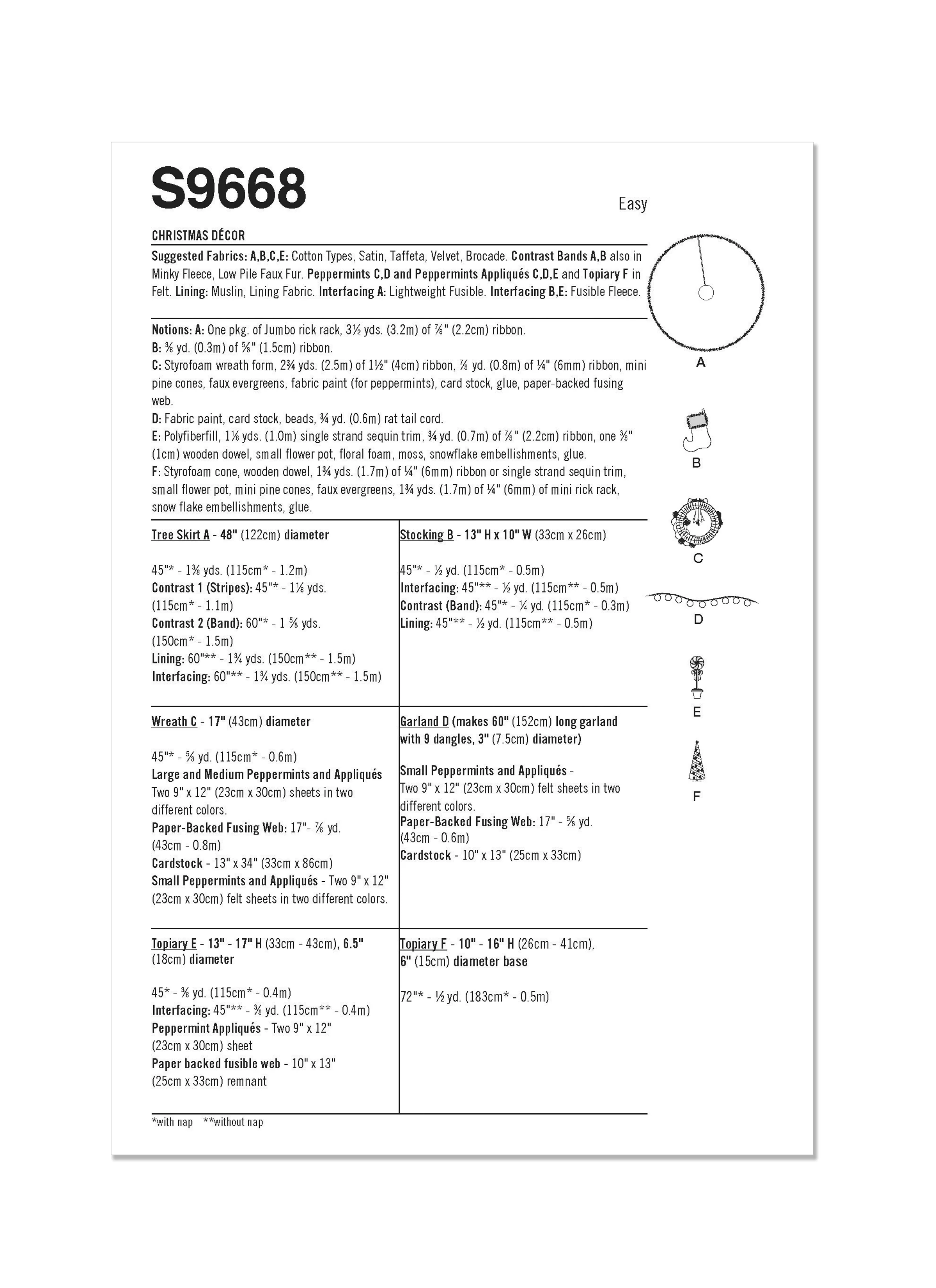 Simplicity Pattern S9668 Holiday Craft, Tree Skirt - Image 7