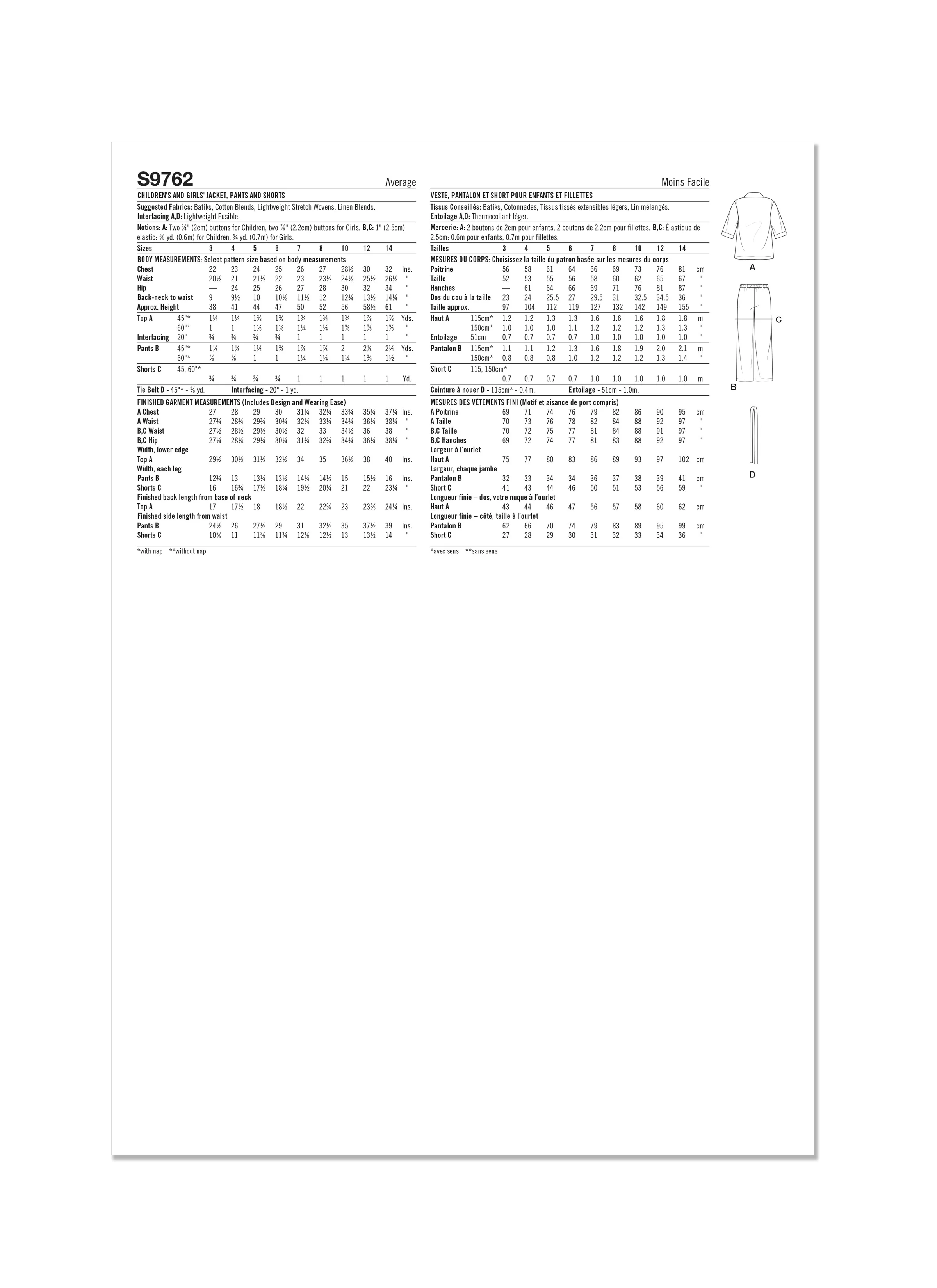 Simplicity Pattern S9762 Child Girl Sportswear - Image 11