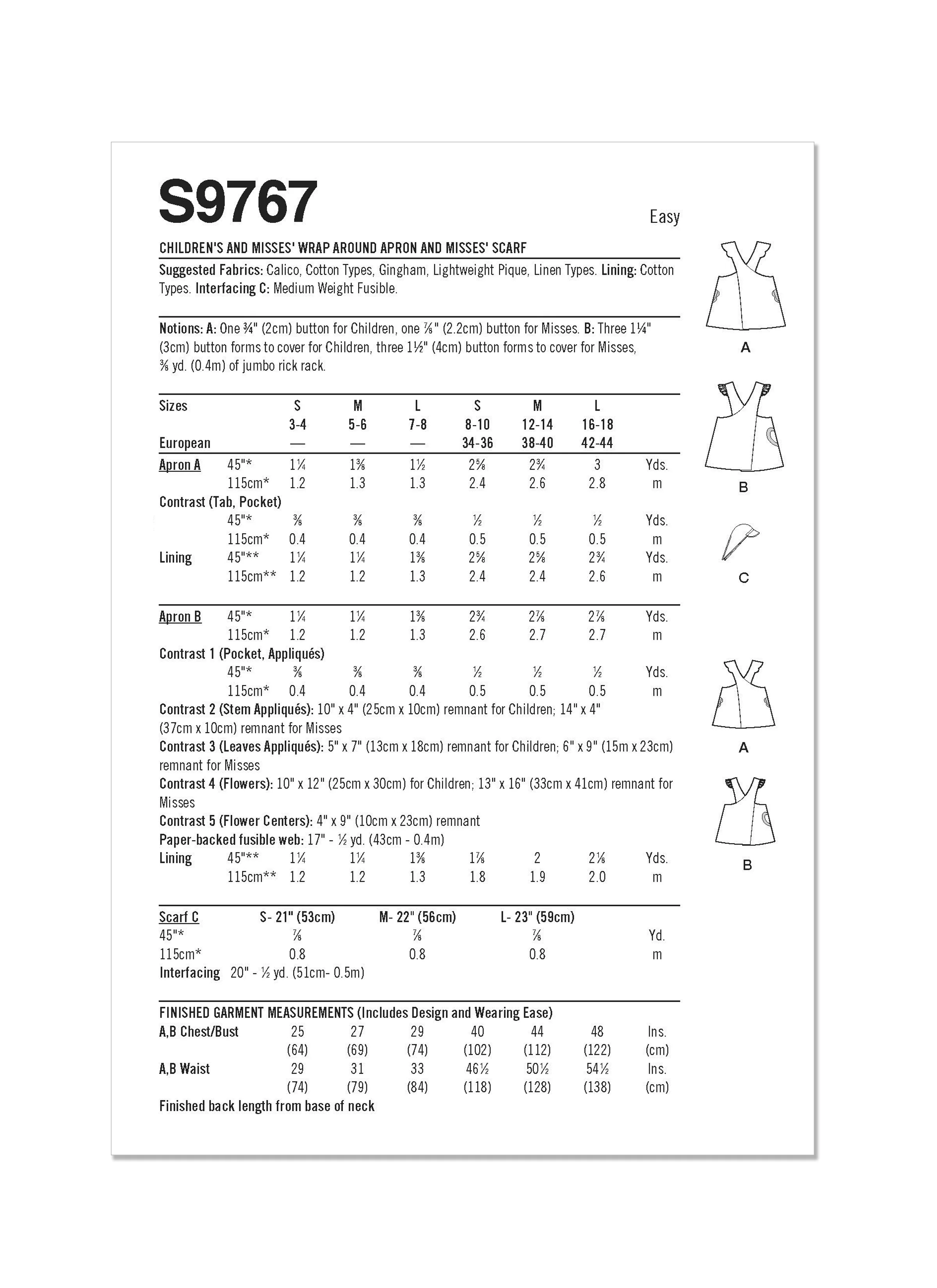 Simplicity Pattern S9767 Undefined Apron - Image 11