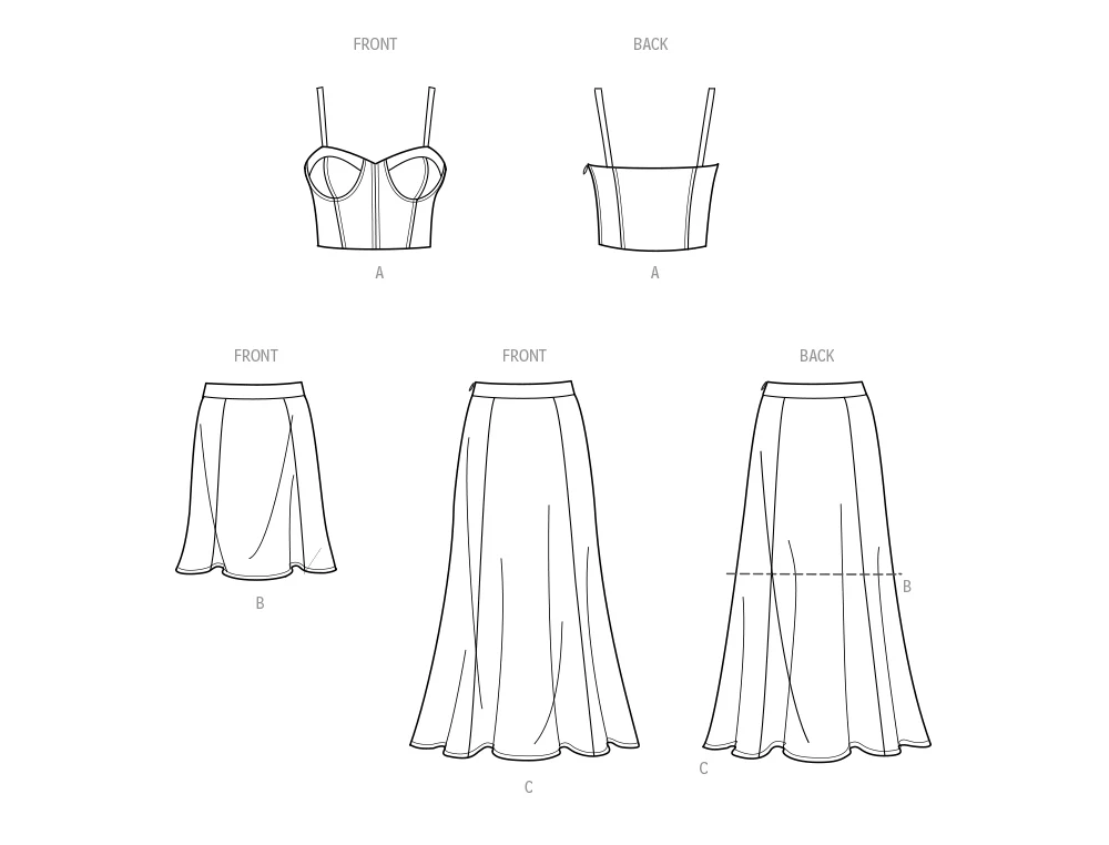 Simplicity Pattern S9894 Misses' and Women's Top and Skirt in Two Lengths - Image 6