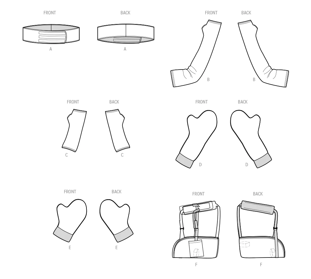 Simplicity Pattern S9902 Wrap Sleeves & Mitt - Image 7