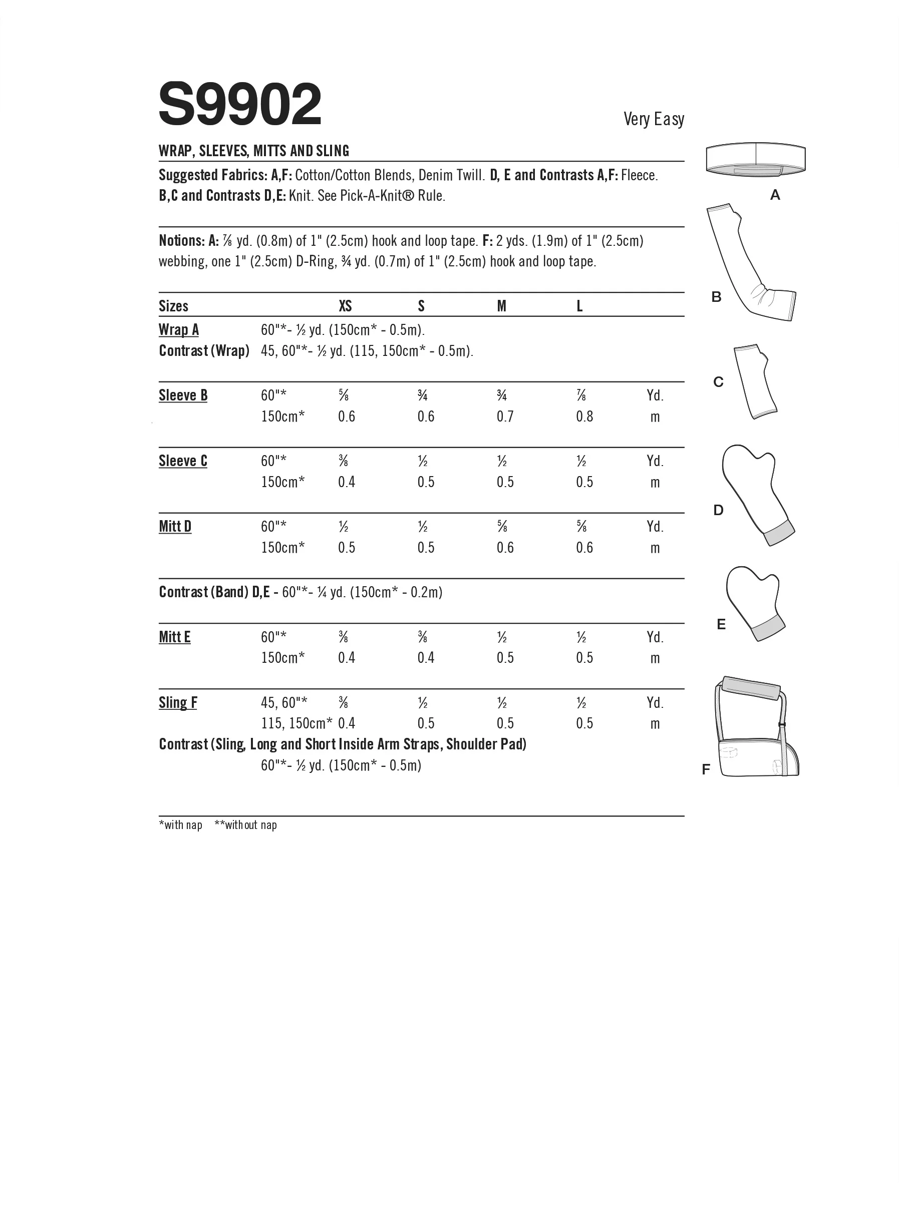 Simplicity Pattern S9902 Wrap Sleeves & Mitt - Image 8