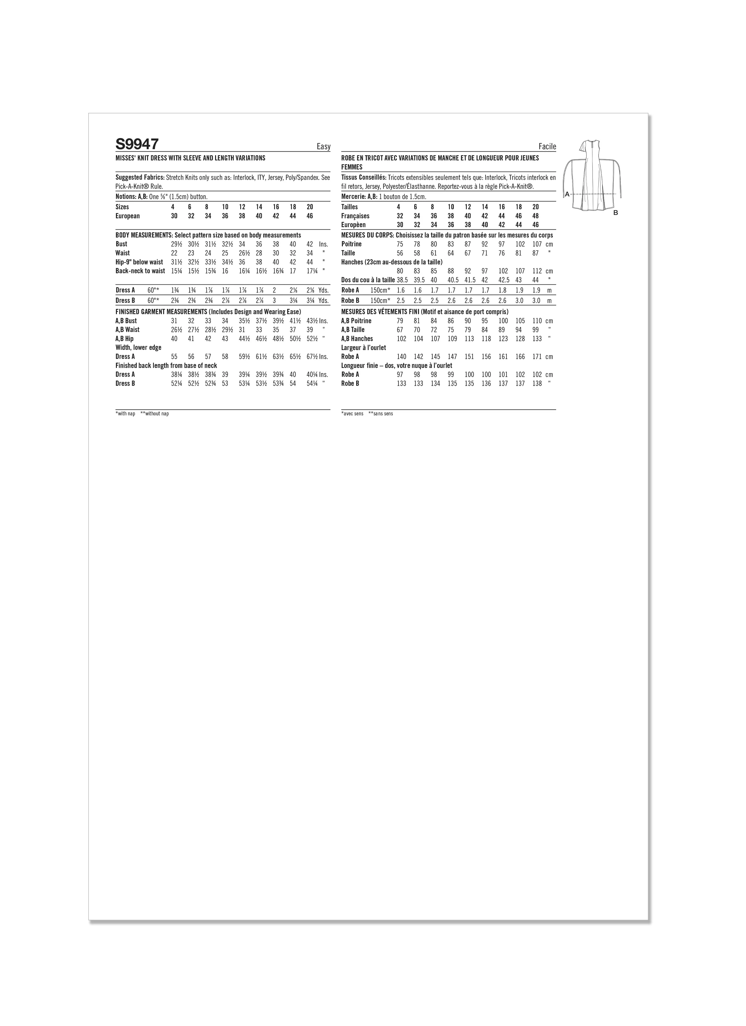 Simplicity Pattern 9947 Misses' Dress - Image 2