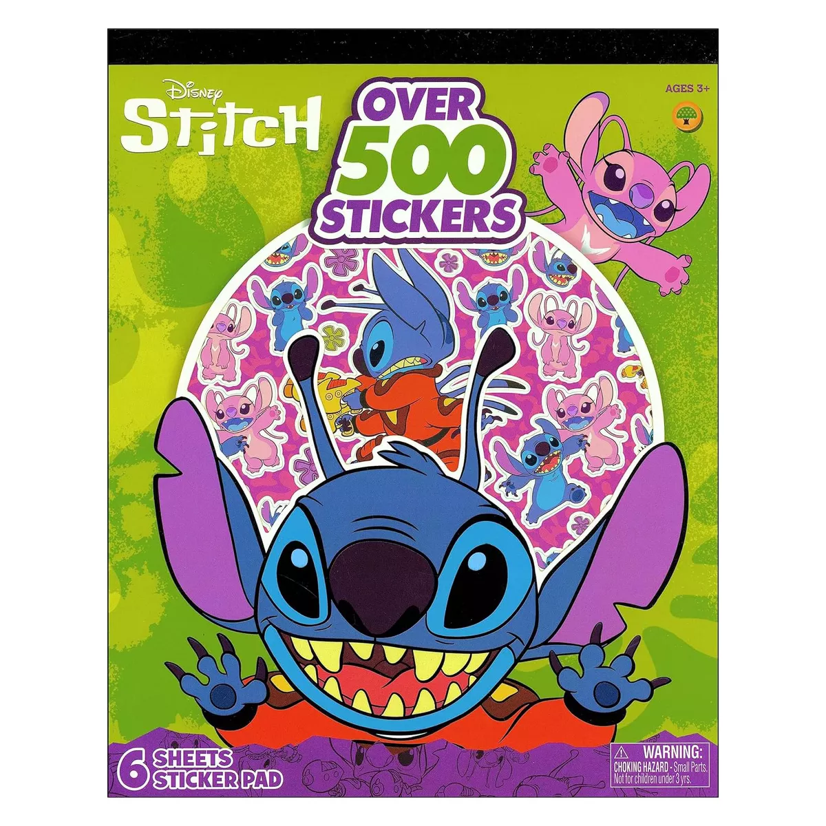 Stitch Large Sticker Book 8x10In - Pk6