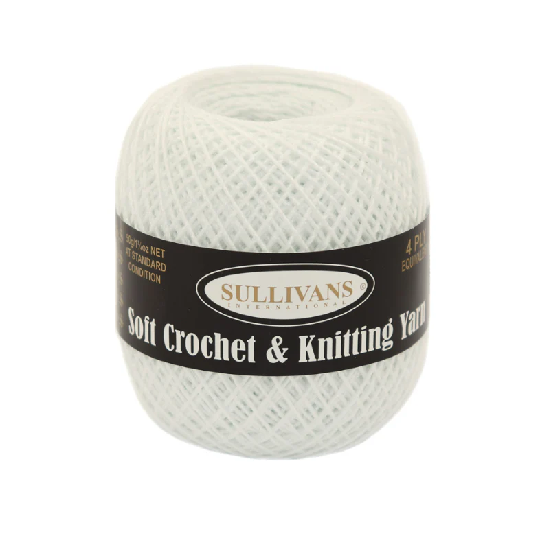 Sullivans Crochet & Knitting Yarn, 4ply- 50g Cotton Yarn - Image 4