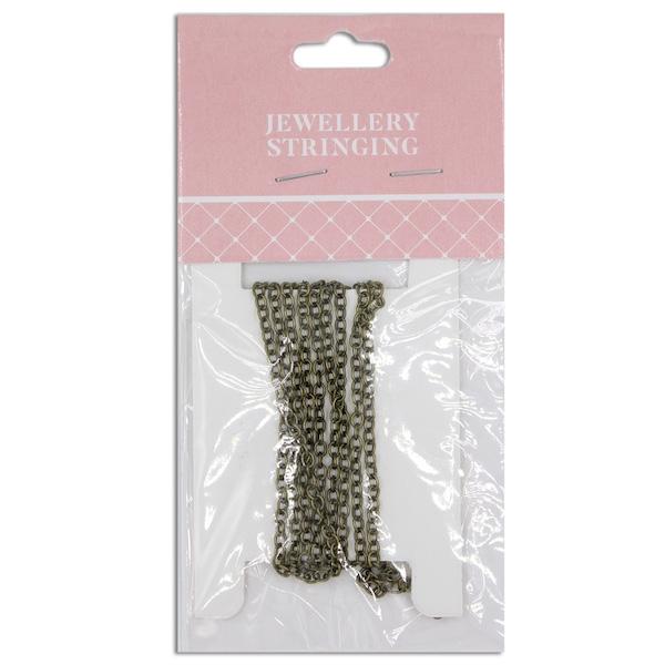 4x2mm Straight Oval Link Chain, Boho Gold- 1m- Sullivans - Image 3
