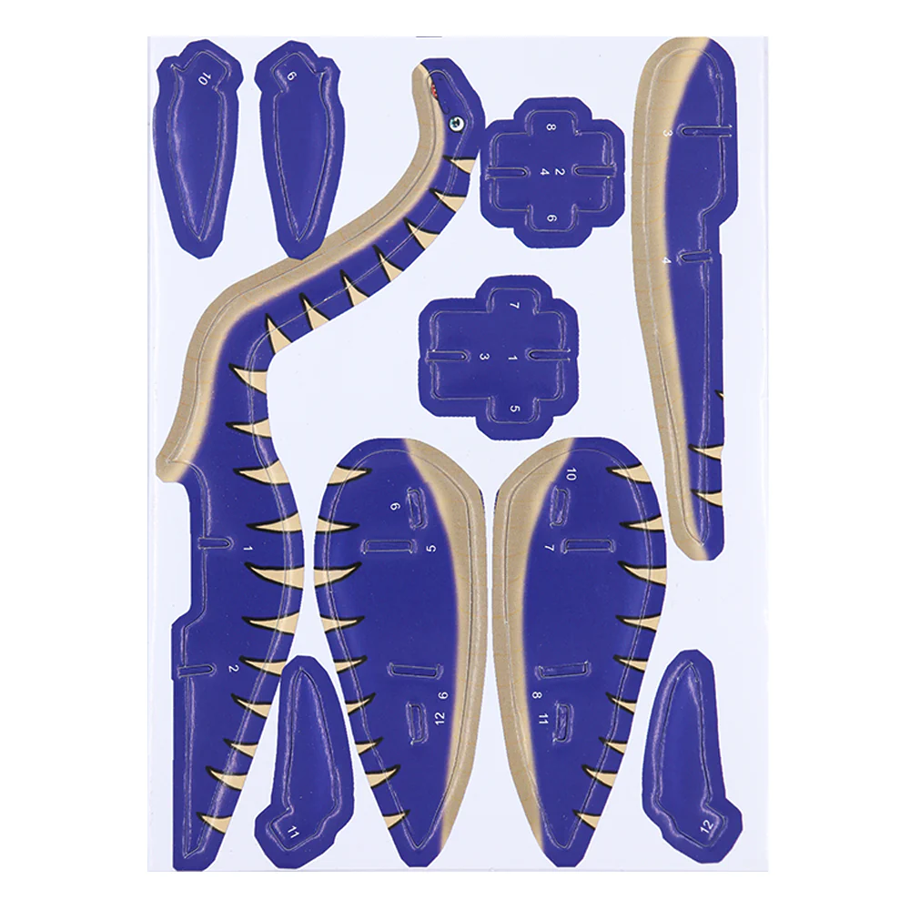 DIY Mini 3D Dinosaur Puzzle, Blue Plesiosaur - Image 3