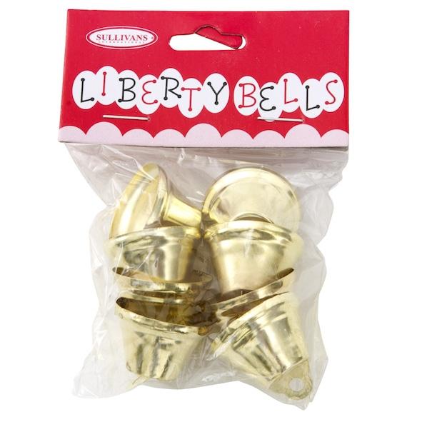 Sullivans Liberty Bells, Gold 25mm- 8pc - Image 2