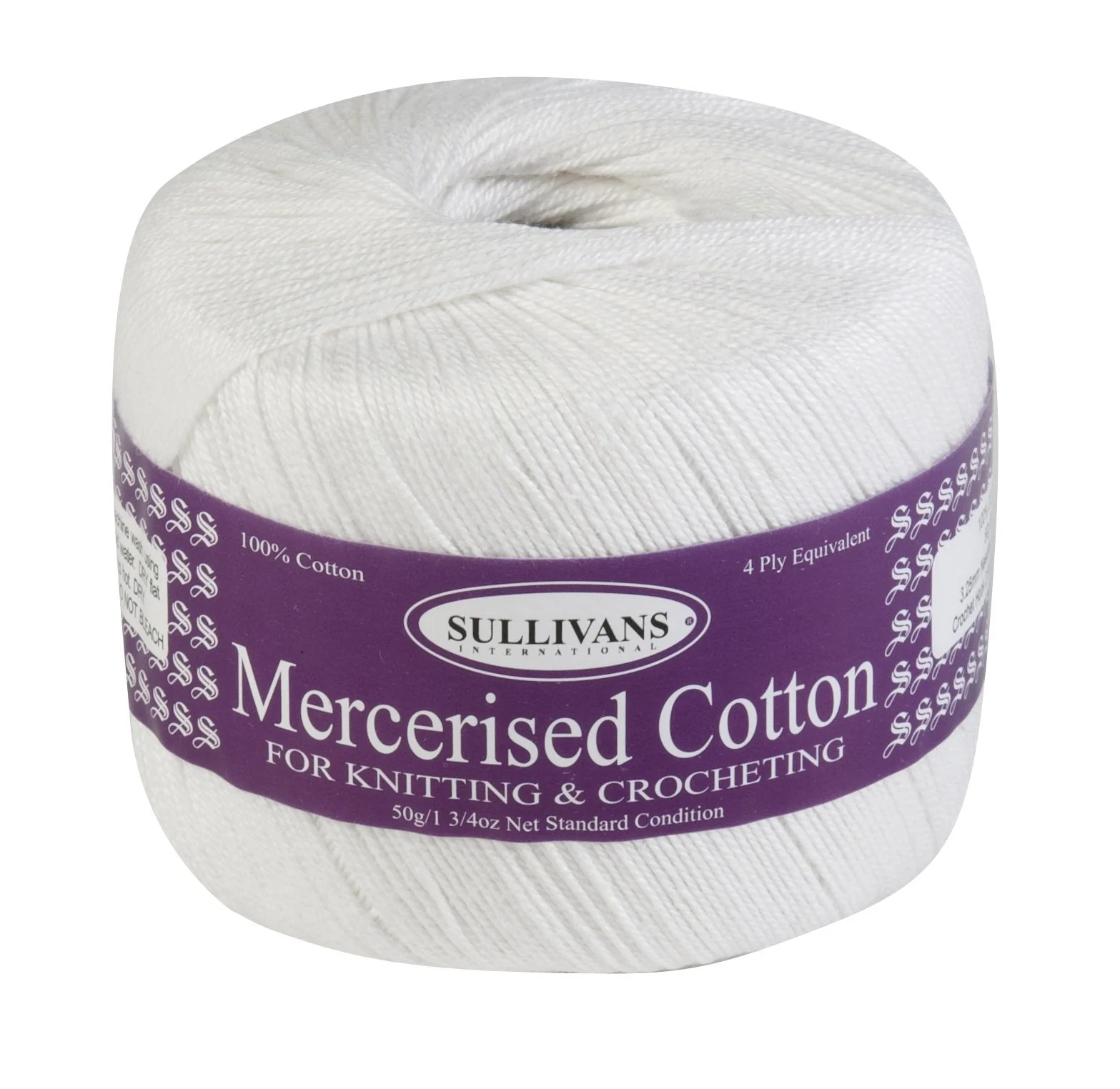 Sullivans Mercerised Crochet Yarn, 50g Cotton Yarn - Image 4