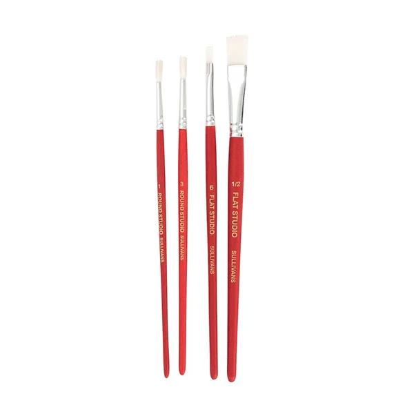 Sullivans Super Value Paintbrush, Assorted- 4pk - Image 2