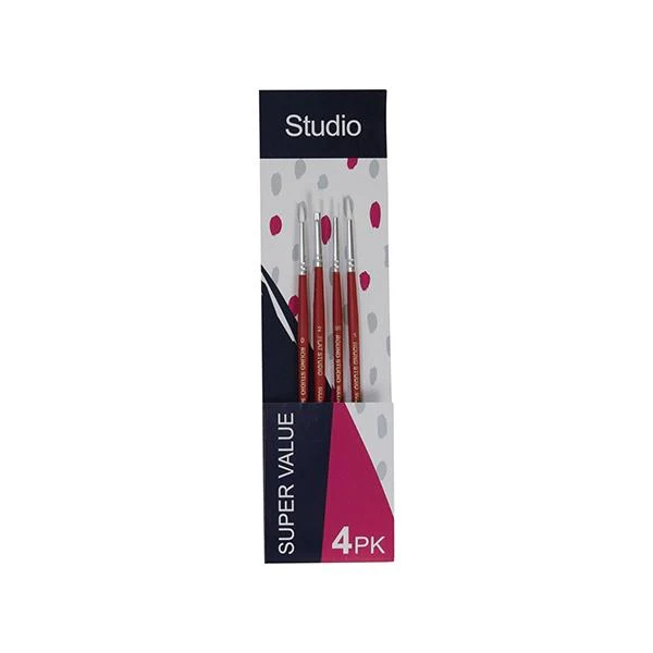 Sullivans Super Value Paintbrush, Assorted- 4pk - Image 2