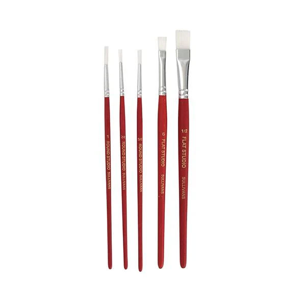 Sullivans Super Value Paintbrush, Assorted- 5pk - Image 2