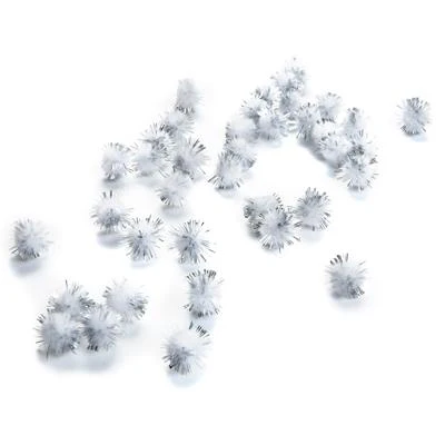 Sullivans Pom Poms, Glitter Silver - Image 2