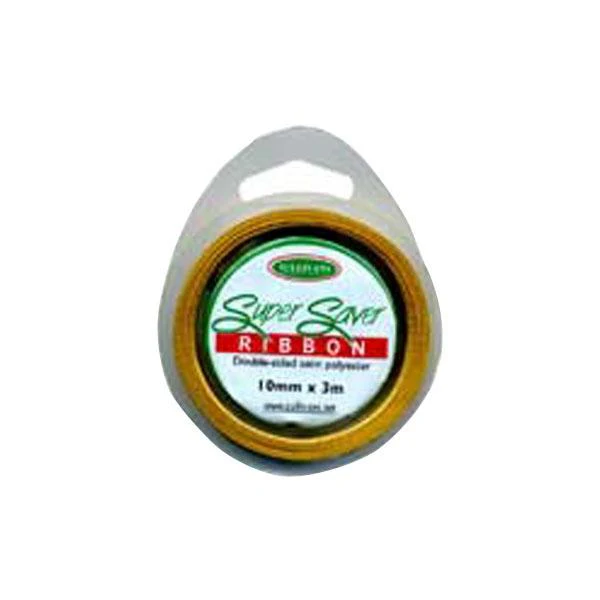 Sullivans Ribbon Satin, Gold- 10 mm