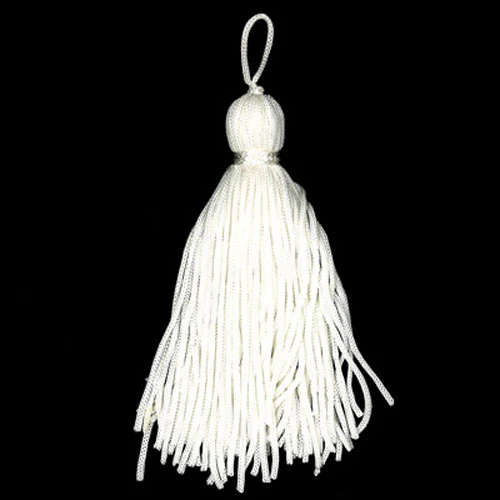 Sullivans Tassel Rayon Chainette, White- 75 mm - Image 2