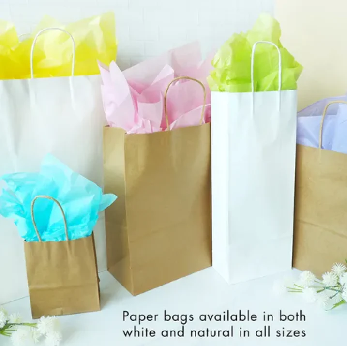 Value Craft DIY Gift Bags Small, Natural- 3pk - Image 2